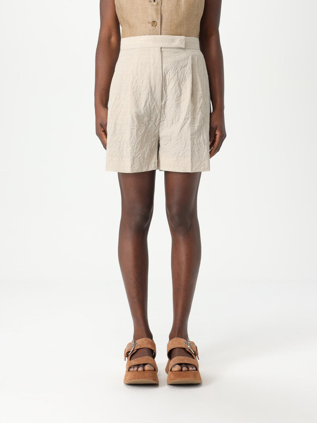 Max Mara Shorts Woman Beige by Luosophy
