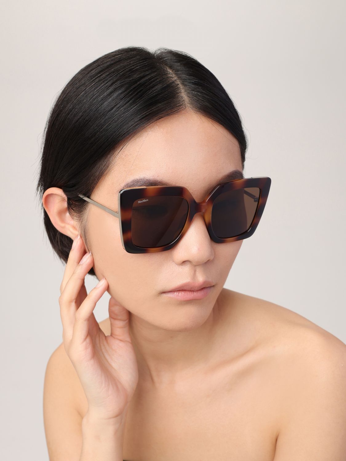 Max Mara Sunglasses Woman Brown by Luosophy