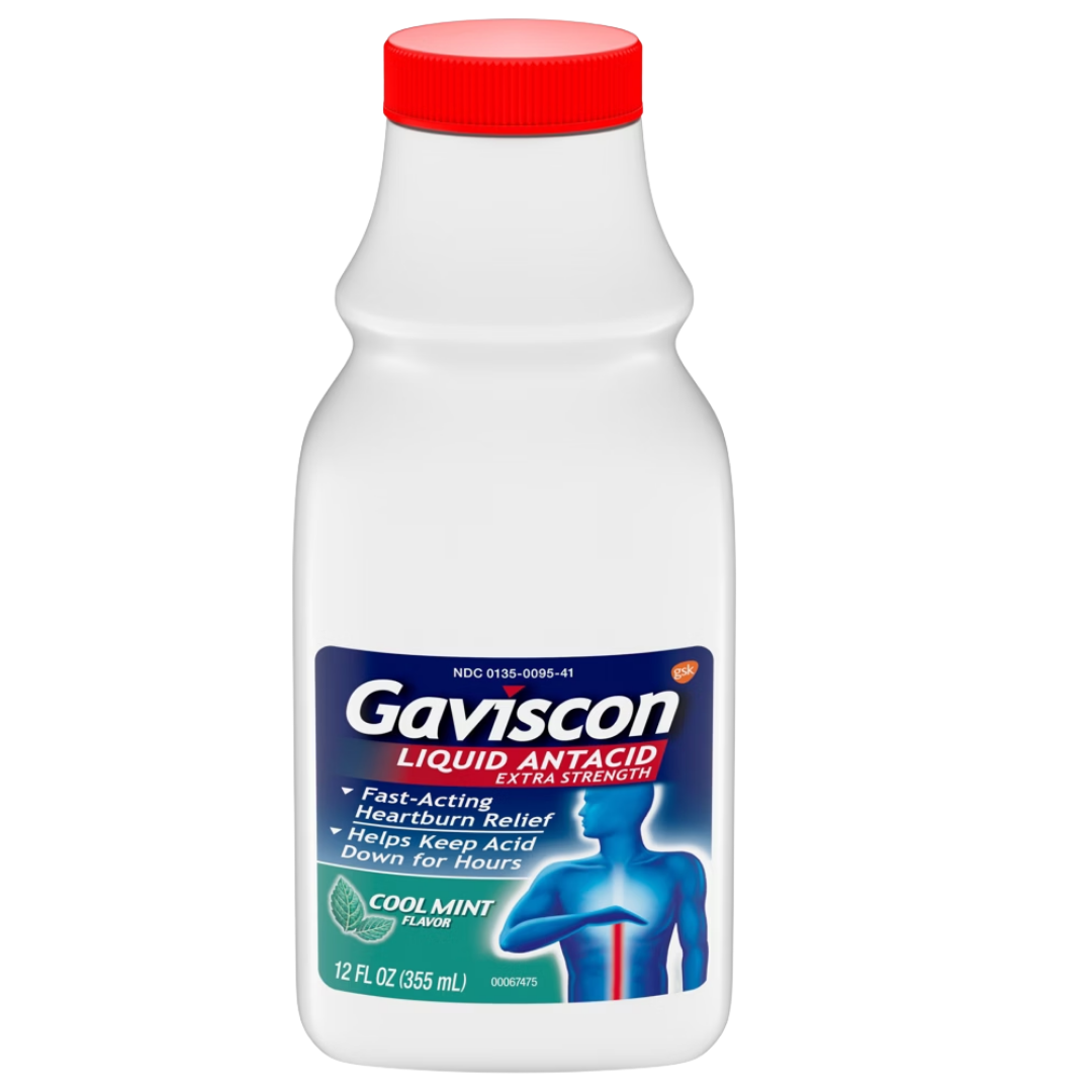 Gaviscon Extra Strength Mint Antacid Liquid (12 oz) by Farmacias Savia