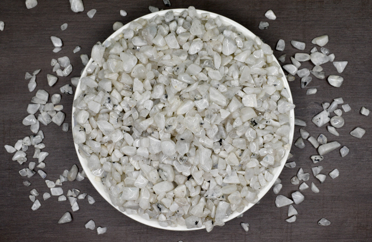 Rainbow Moonstone Gemstone Chips (Compassion and Bring Balance)  DestGlow