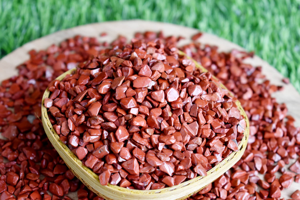 Red Jasper Crystal Chips.  DestGlow