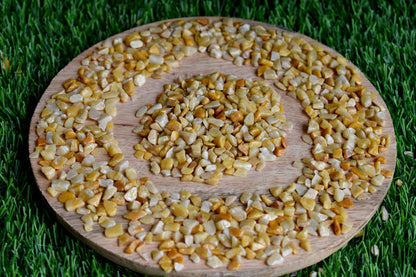 Raw Yellow Aventurine Crystal Chips.