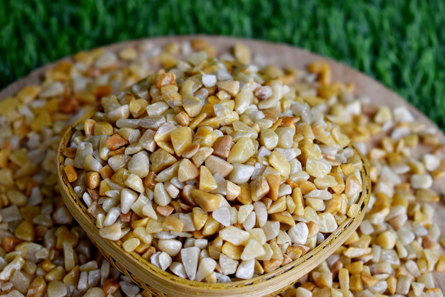 Raw Yellow Aventurine Crystal Chips.