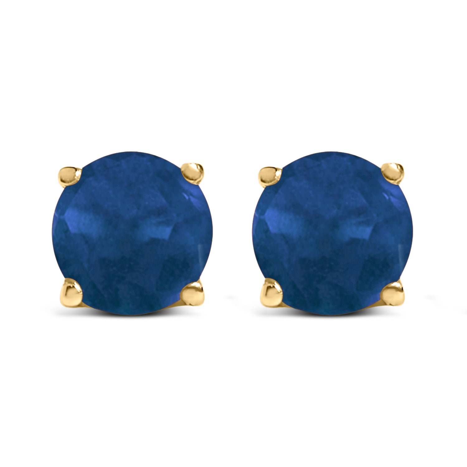 14K White Gold 5X5MM Round Purple Amethyst Solitaire Stud Earrings by Bids.com