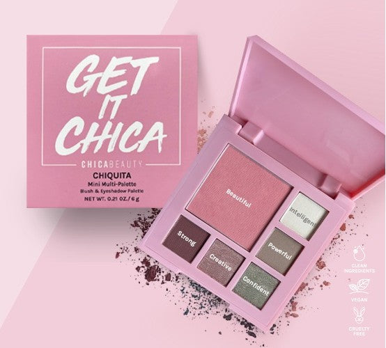 NEW! Get It Chica "CHIQUITA" (Mini-5 Eyeshadows and 1 Blush Multi-Palette) by Chica Beauty