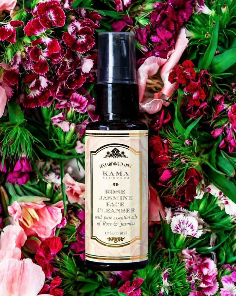 Kama Ayurveda Hydrating Summer Skin Combo - Rose Water, Rose &amp; Jasmine Cleanser &amp; Eladi Face Cream