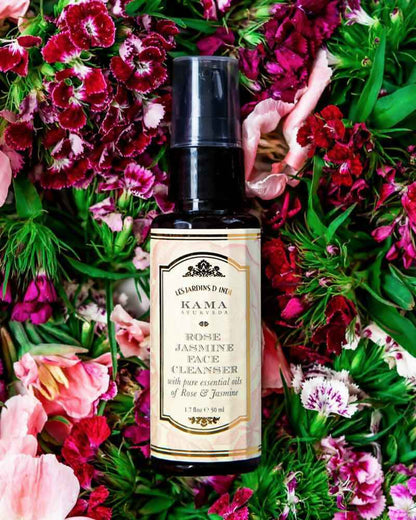 Kama Ayurveda Hydrating Summer Skin Combo - Rose Water, Rose &amp; Jasmine Cleanser &amp; Eladi Face Cream