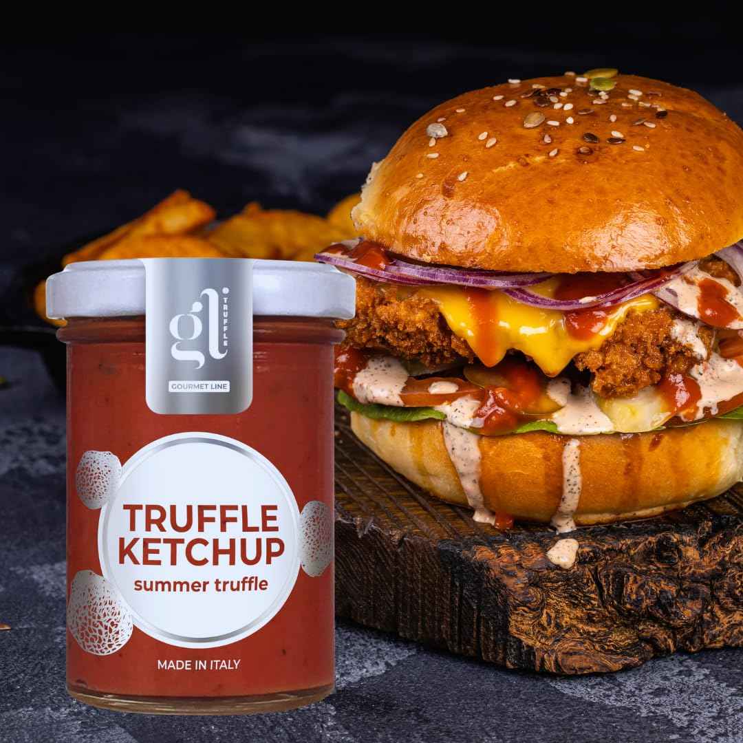 GL Truffle Gourmet, Gourmet Truffle Ketchup, Ketchup Infused With Black Truffles 100g (3.5 oz)