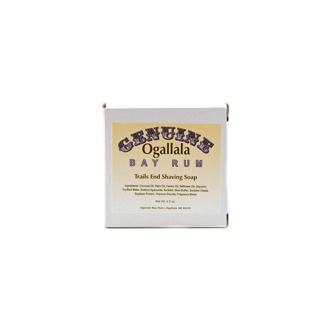Ogallala Bay Rum Trails End Shaving Soap 4.5 Oz by Pasteur Pharmacy