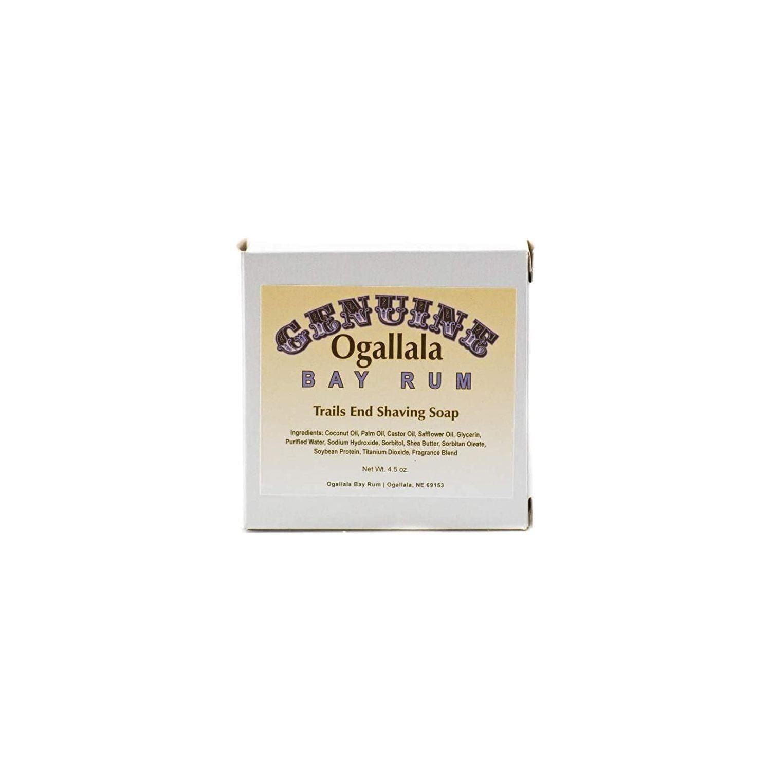 Ogallala Bay Rum Trails End Shaving Soap 4.5 Oz by Pasteur Pharmacy