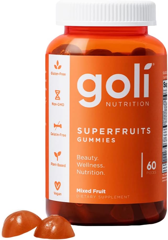 Goli SuperFruits Beauty Gummies – 3 Pack (180 Gummies Total) by Top Vita Shop