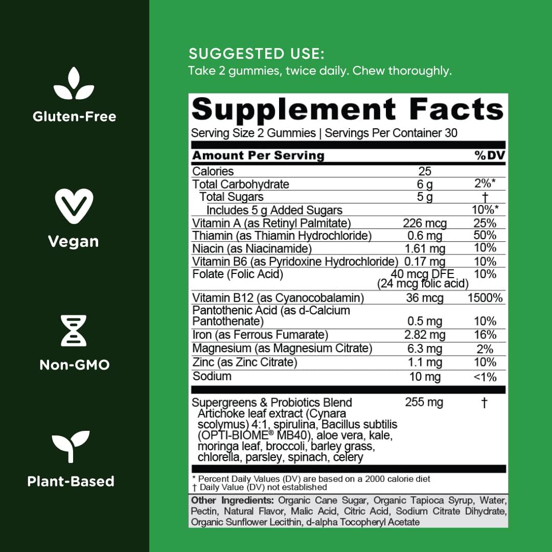 Goli Supergreens Gummies – 3 Pack (180 Gummies Total) by Top Vita Shop