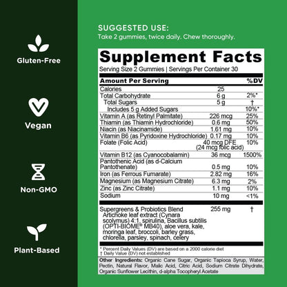 Goli Supergreens Gummies – 3 Pack (180 Gummies Total) by Top Vita Shop