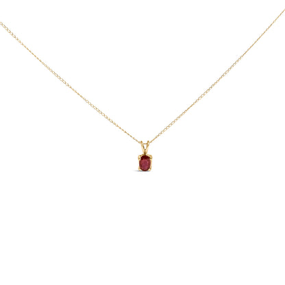 14K White Gold 6x4MM Oval Shaped Purple Amethyst Solitaire Pendant Necklace by Bids.com