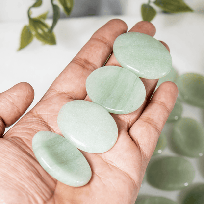 Green Aventurine Pocket Stones (Emotional Understanding and Cleansing)  DestGlow