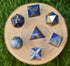 7 pcs Lapis Lazuli Platonic Solids Sacred Geometric Set, Crystal Geometry Set  DestGlow
