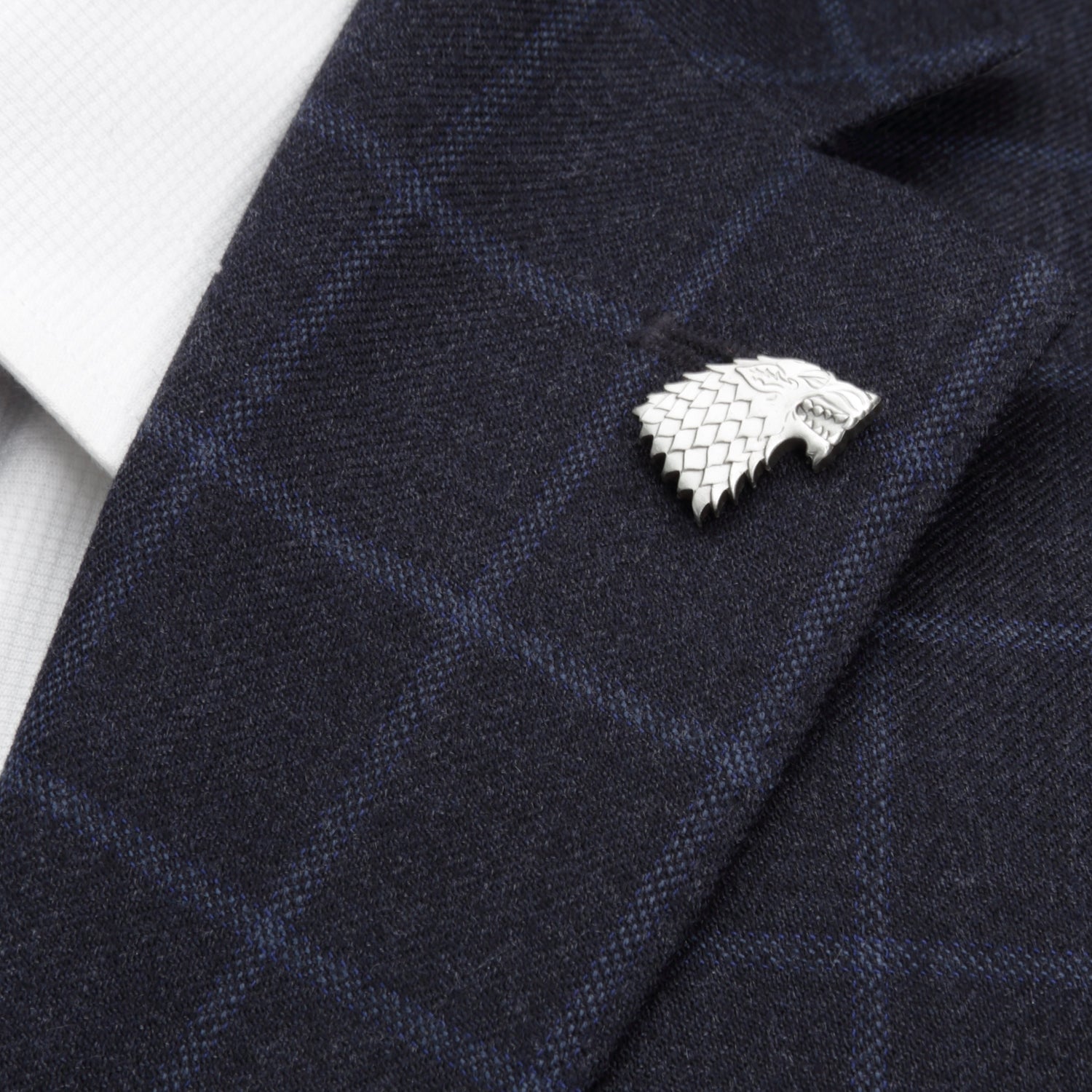 Game of Thrones Stark Direwolf Antiqued Lapel Pin by Cufflinks.com