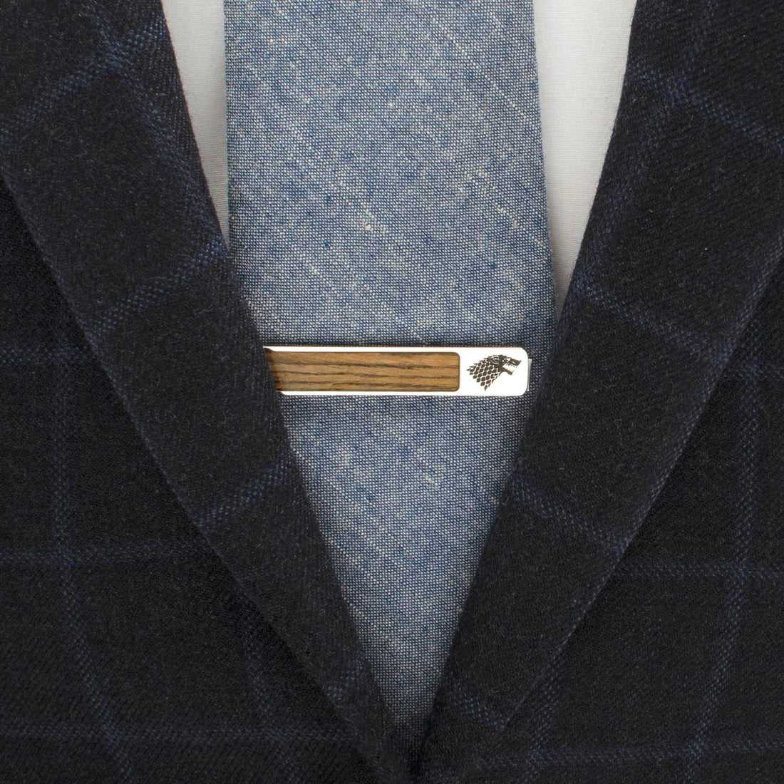 Game of Thrones Stark Inlaid Wood Tie Clip by Cufflinks.com