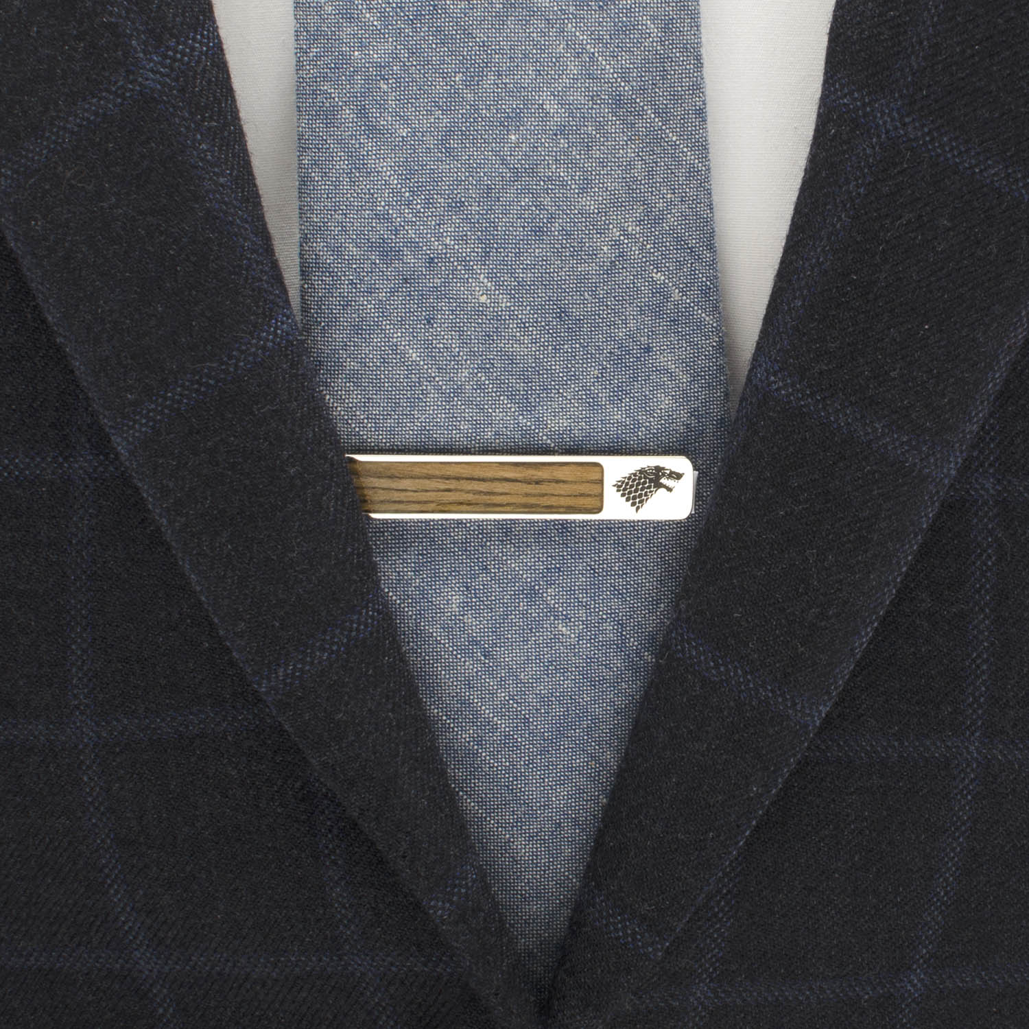 Game of Thrones Stark Inlaid Wood Tie Clip by Cufflinks.com