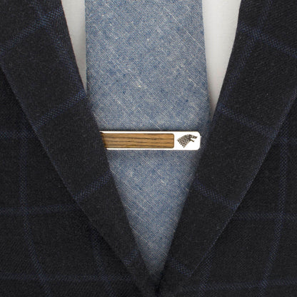 Game of Thrones Stark Inlaid Wood Tie Clip by Cufflinks.com