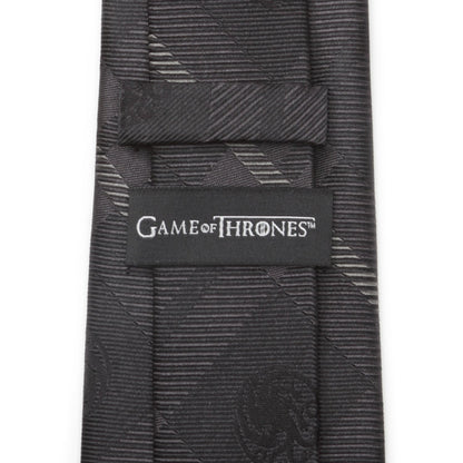 Game of Thrones Targaryen Dragon Black Plaid Silk Men&