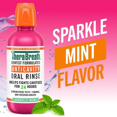 TheraBreath Anticavity Fluoride Mouthwash Sparkle Mint 33.8 fl oz - New by This is Beauty US