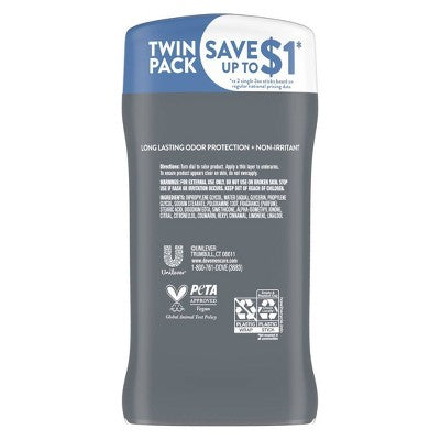 Dove Men+Care Solid Deodorant Stick Clean Comfort 3oz/2ct - New by This is Beauty US