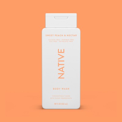 Native Body Wash Sweet Peach &amp; Nectar Sulfate Free 18 fl oz - Imperfect Container by This is Beauty US