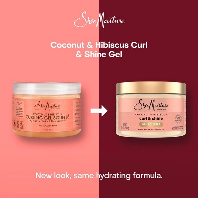 SheaMoisture Coconut and Hibiscus Curling Gel For Thick Curly Hair 12oz - Impefect Container by This is Beauty US