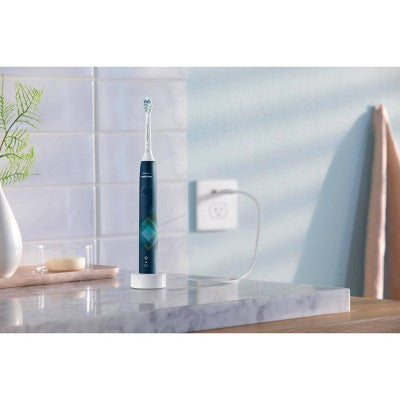 Philips Sonicare 4100 Plaque Control Rechargeable Electric Toothbrush HX3689/22 Navy - Imperfect Box by This is Beauty US