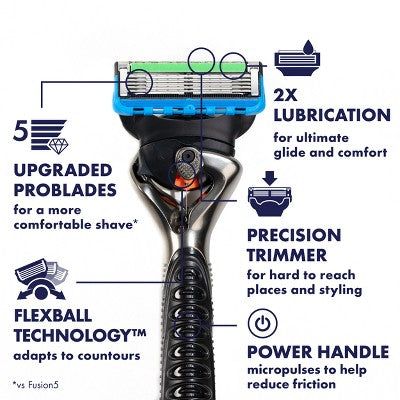 Gillette ProGlide Power Razor for Men 1 Gillette Power Razor Handle + 1 Blade Refill - New by This is Beauty US