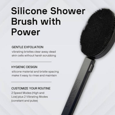 Black Wolf Sonic Scrubber Powered Body and Face Brush - Imperfect Box by This is Beauty US