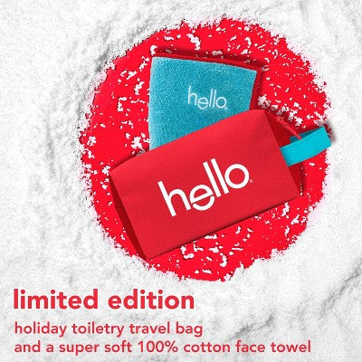 hello Holiday Home for the Holidays Toothpaste and Deodorant Travel Toiletry Bag Kit 5pc - New by This is Beauty US