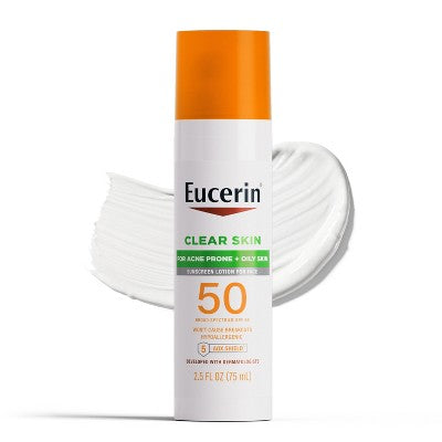 Eucerin Face Clear Skin Sunscreen Lotion SPF 50 2.5 fl oz - Imperfect Box by This is Beauty US