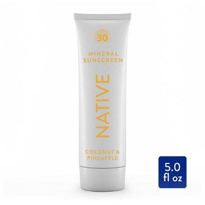 Native Mineral Sunscreen Coconut &amp; Pineapple SPF 30 5 fl oz - Imperfect Container