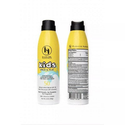 Black Girl Sunscreen Kids Spray &amp; Play SPF 50 6oz - Imperfect Container
