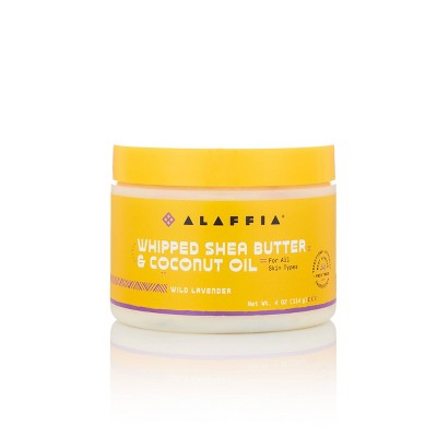 Alaffia Whipped Shea Butter &amp; Coconut Oil Body Lotion Lavender 4 fl oz - New