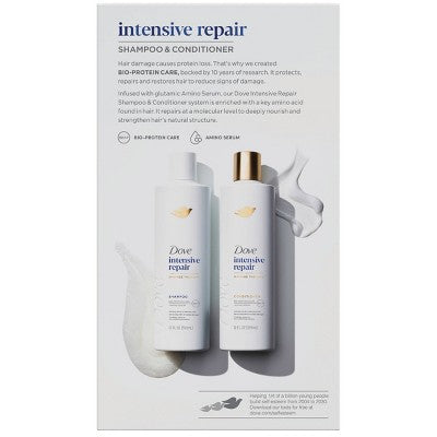 Dove Beauty Intensive Repair Shampoo &amp; Conditioner Set for Damaged Hair 12 fl oz/ 2ct - New by This is Beauty US