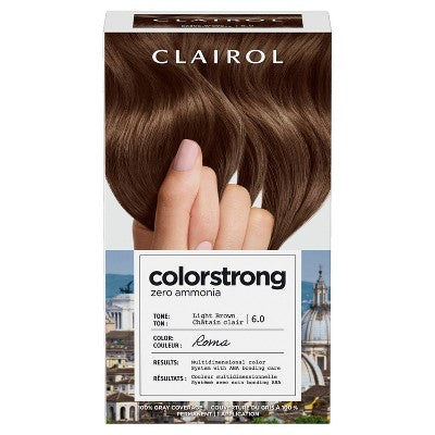 Clairol ColorStrong Permanent Hair Color Dye Kit 6 Light Brown - Imperfect Box by This is Beauty US