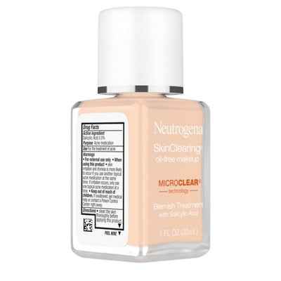 Neutrogena Skin Clearing Oil-Free Liquid Foundation 40 Nude 1 fl oz - Imperfect Container