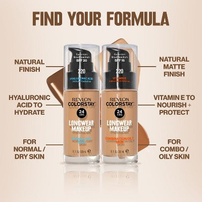 Revlon ColorStay Makeup for Normal/Dry Skin with SPF 20 110 Ivory  1 fl oz - Imperfect Container
