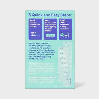 10-Day Brilliant White Whitening Strips up&amp;up - Imperfect Box