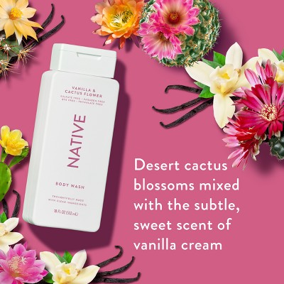 Native Body Wash Vanilla &amp; Cactus Flower Sulfate Free 18 fl oz - Imperfect Container by This is Beauty US