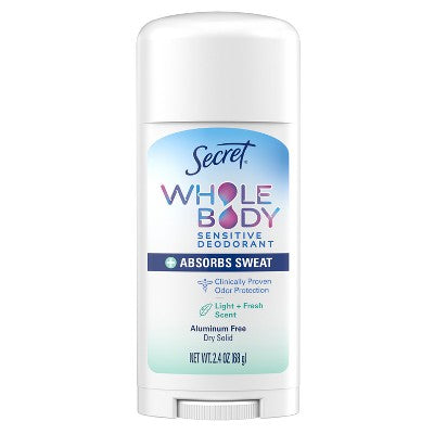 Secret Dry Feel Whole Body Deodorant Light &amp; Fresh 2.4oz - New by This is Beauty US