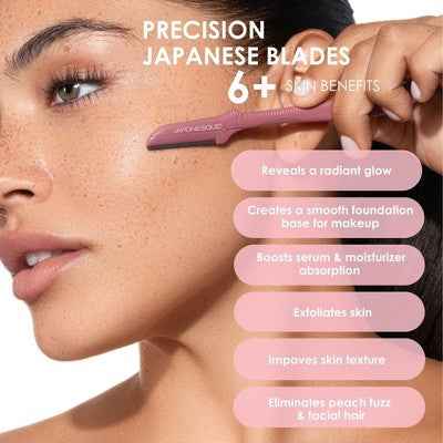 JAPONESQUE Precision Dermaplaner Facial Brush Razors 3ct - New
