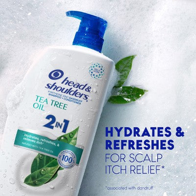 Head &amp; Shoulders 2-in-1 Dandruff Shampoo and Conditioner, Anti-Dandruff Treatment, Tea Tree Oil for Daily Use, Paraben-Free 28.2 fl oz - Imperfect Container by This is Beauty US