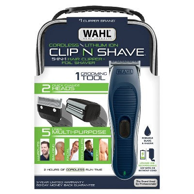 Wahl Clip &amp; Shave 2 in 1 Cordless Rechargeable Hair Clipper and Electric Shaver - Imperfect Box