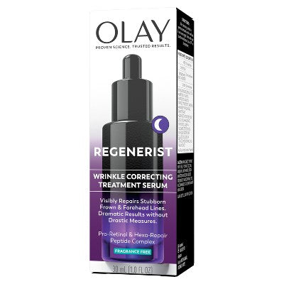 Olay Regenerist Anti-Aging Night Serum, Hydrating &amp; Wrinkle Correcting Treatment 1 fl oz - New