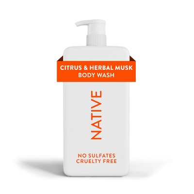 Native Body Wash for Men &amp; Women Citrus &amp; Herbal Musk Sulfate Free with Pump 36 fl oz - Imperfect Container by This is Beauty US