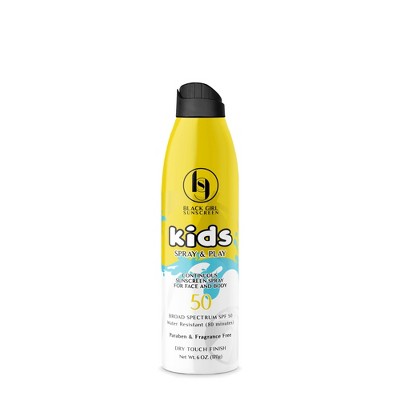 Black Girl Sunscreen Kids Spray &amp; Play SPF 50 6oz - Imperfect Container